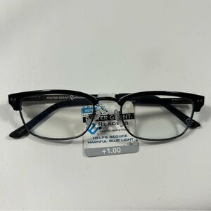 Foster Grant - Black and Grey Reading Glasses - 1.00
